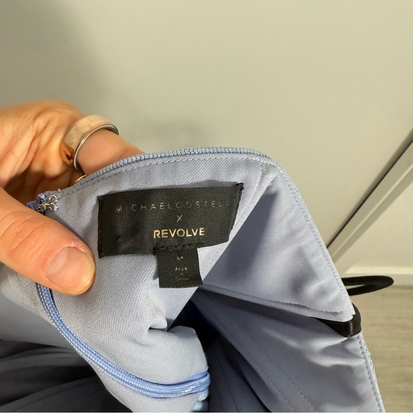 Michael Costello x REVOLVE India Ruched Corset Midi Dress in Periwinkle Medium - Picture 9 of 12